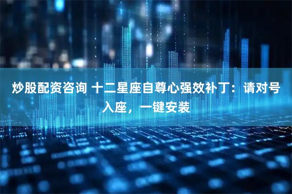 炒股配资咨询 十二星座自尊心强效补丁：请对号入座，一键安装