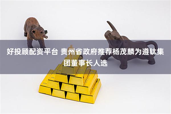 好投顾配资平台 贵州省政府推荐杨茂麟为遵钛集团董事长人选